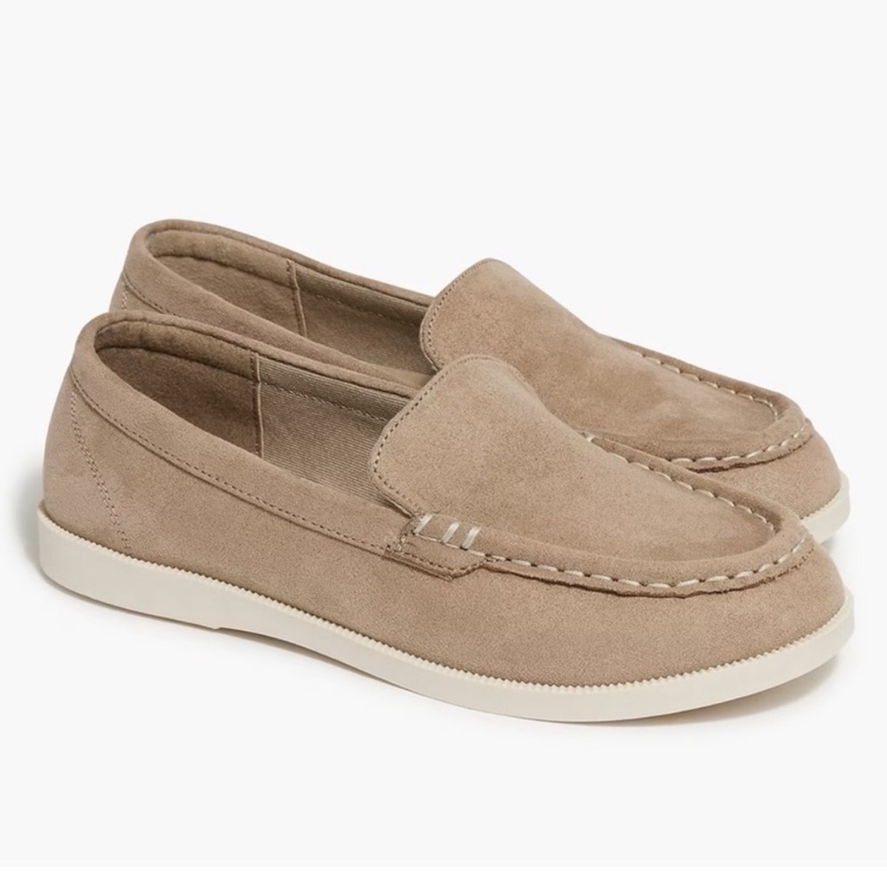NWT J. Crew Kids' Suede Loafers in Beige